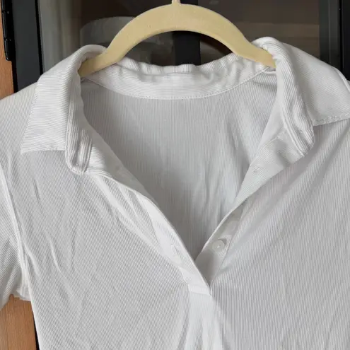 Vuori polo top Shirt Pose Fitted collar golf ribbed modal short sleeve