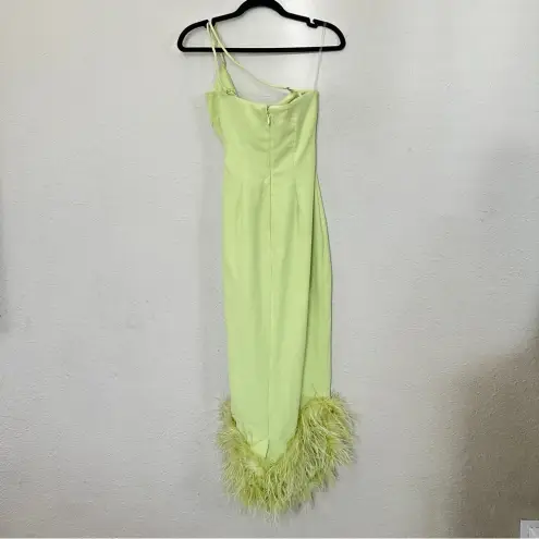 House Of CB House of‎ CB ‘Alessia’ Lime Feathered Midi Dress size XS $299