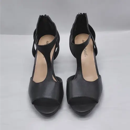 Easy Street Flash Dress Sandal Women Size 8WW Black Wedding Cocktail Party Shoes