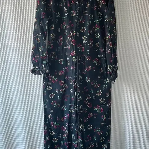 Warm brand multicolored cotton jumpsuit size small Blue