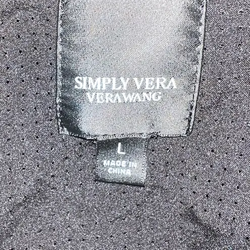 Simply vera vera wang Women's Black trench Jacket Size L