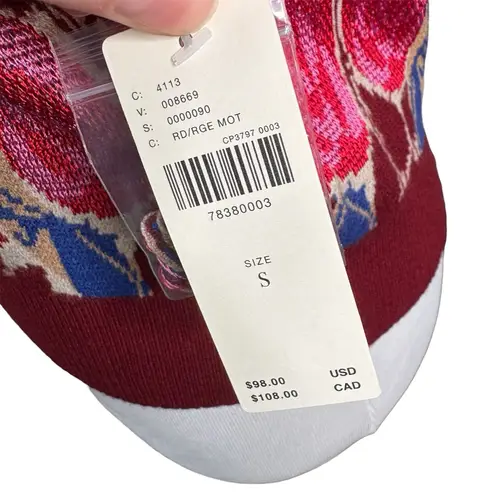 Anthropologie Maeve   Floral Button Up Sweater Vest Red Dera Size Small NWT thumbnail 9