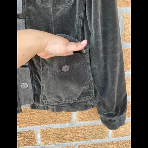 Emporio Armani green velvet military jacket Sz 42