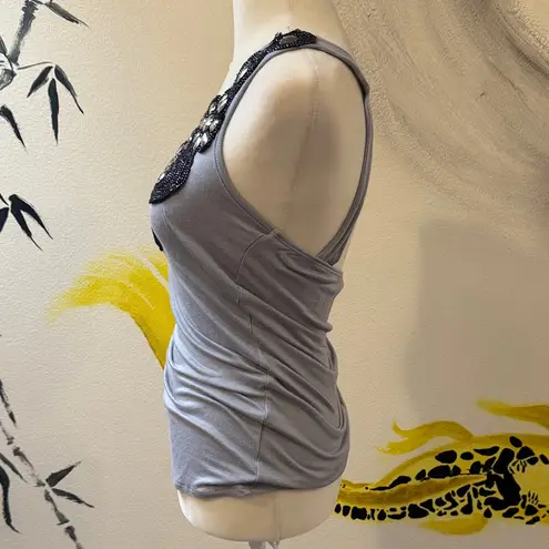 Body Central Embellished Gray Women's Top