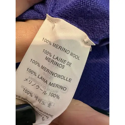 J. Crew Merino Wool Cardigan Periwinkle Blue Button Down Sweater Size Large EUC