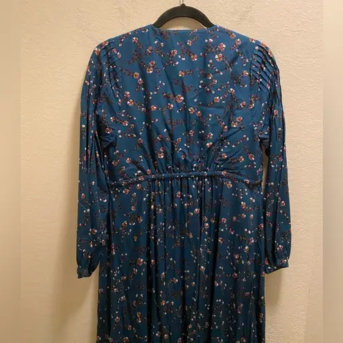 Hatch The Shana Midi Maternity Dress Moroccan Blue Multi Size 1 (S) New With Tag