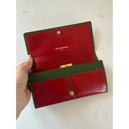 NWOT Roberta di Camerino Lulu Red Italian Leather Bi