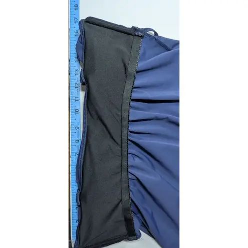 Tankini Top Twist Front Flowy Beach Adjustable Straps Padded Cups Women Size M Blue Size M