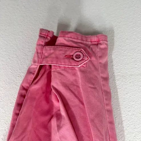 Pistola Pink Cotton Button Fly Utility Cargo Pants Size 30