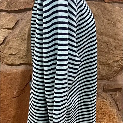 Coldwater Creek Striped Fleece Blouse Women’s 1X 18 XL Pullover Blue Shades