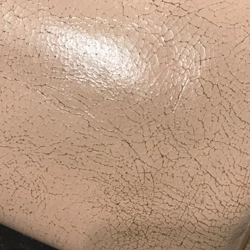 Miu Miu Beige Nude Craquele Cracked Genuine Calf Leather Tote Crossbody HandBag