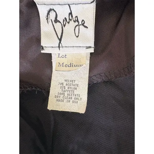 Bodge Women's Vintage Black Velvet Duster Jacket Size M Long Sleeve Size M