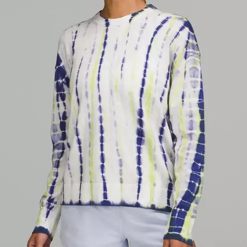 Lululemon  Womens Tie Dye Crew Neck Sweatshirt Pullover Sweater Cotton Cashmere 8