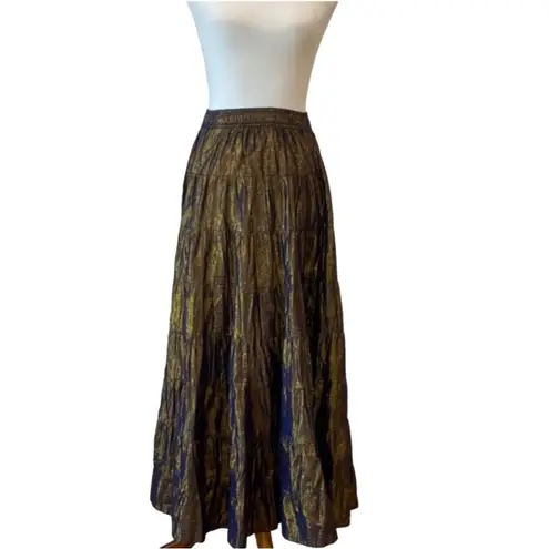 Vintage XS Skirt Boho Maxi Long Skirt Peasant Fall Skirt Winter Cottage Prarie Purple