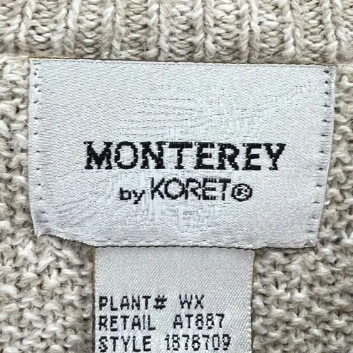 Vintage Koret Cardigan Sweater M Beige Embroidered Grandma Cottage Phoebe Buffay Brown Size M
