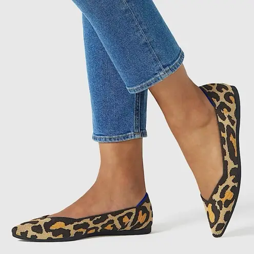 Rothy's Rothy’s The Point Big Cat Leopard Print Flat Shoes Women’s Size 8.5