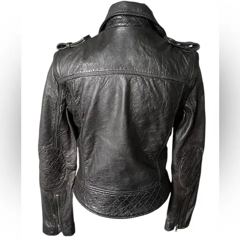 Zadig & Voltaire Black Leather convertible Biker Jacket