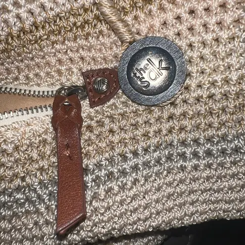 Preloved The Sak Woven Hobo Bag Handbag Tan Taupe Striped in great condition!