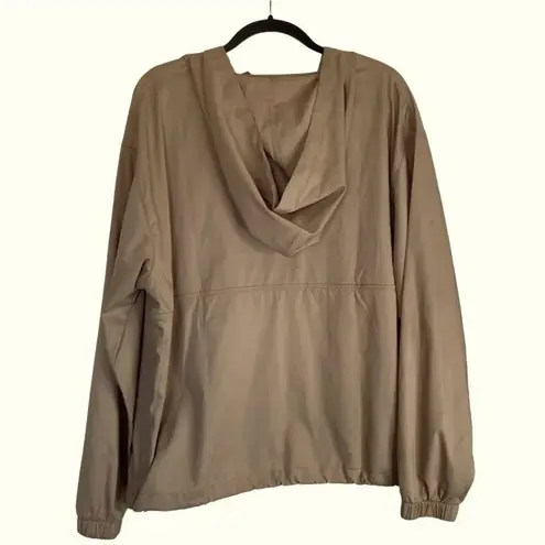 Girlfriend Collective Summit Track Jacket Limestone Tan Size Small