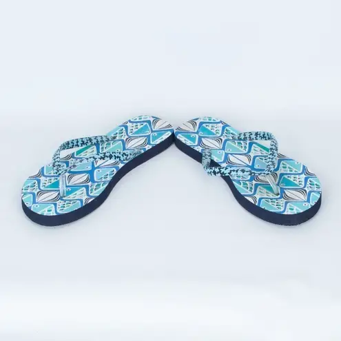 Vera Bradley Vera‎ Bradley Go Fish Blue Flip Flop Size 7-8