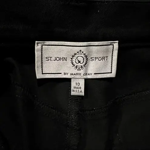 St. John Sport by Marie Black/ Dark Gray High Rise Jeans, Size 10