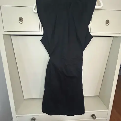 J.Crew Black Sleeveless Button-Down Dress