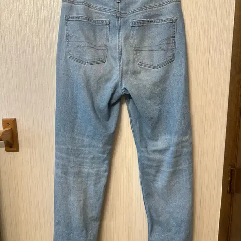 American Age American Eagle AE Stretch Mom Straight Jean Blue Medium Wash Womens Size 8