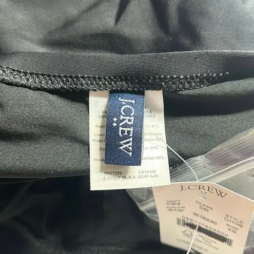 J. Crew Factory Scalloped Strapless Strapped Black One