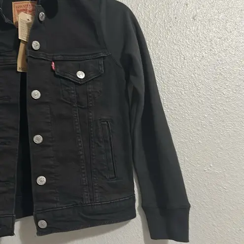 New with tags Levi HYBRID ORIGINAL TRUCKER JACKET Black Size XS