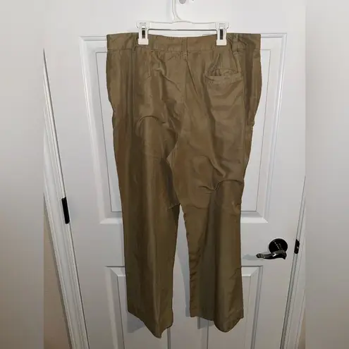 Winter Silks Vintage Silk Blend Pants Tan Khaki Pockets Size 14