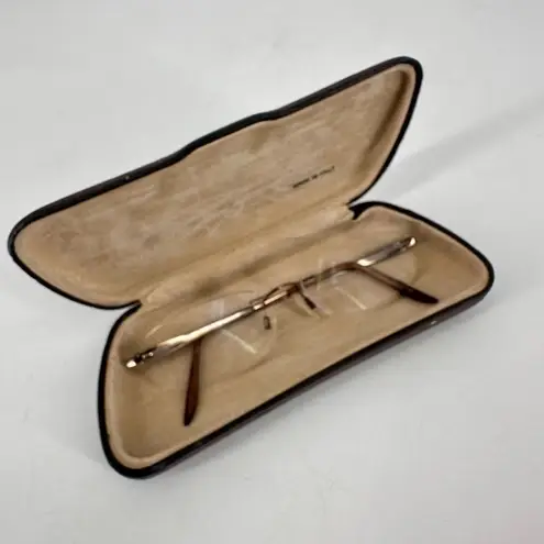 Vintage Charmant Titanium Tortoise Eyeglasses Frame Only Dainty Tortoise 135MM Tan