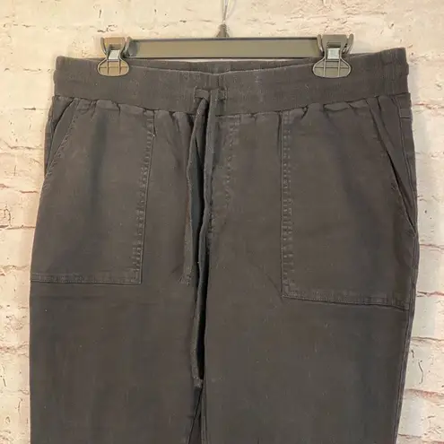 White Birch High Rise Joggers Black Drawstring Flap Pockets Women’s Size XL