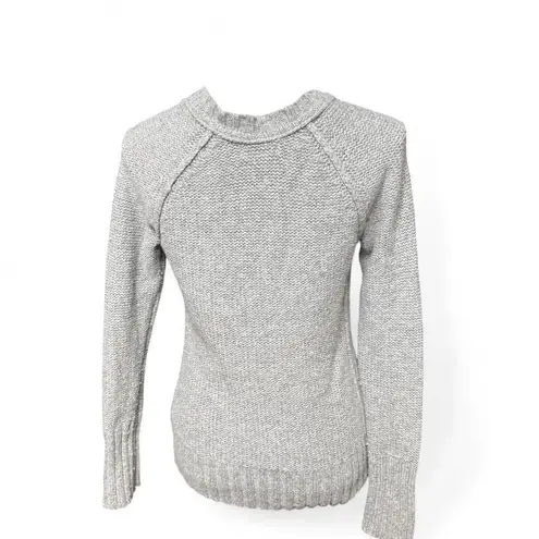 Y2K Grey Henley Sweater Closet Staple Wool Blend Size Large Fall Timeless Gray