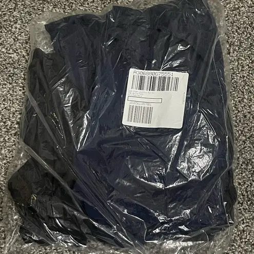 Susan Graver New Black and Blue Liquid Knit Pull On Wide Leg Crop Pants Set M