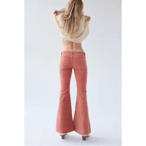 BDG Urban Outfitters  Extreme Flare Corduroy Pants Women’s Sz 32 Tangerine Orange