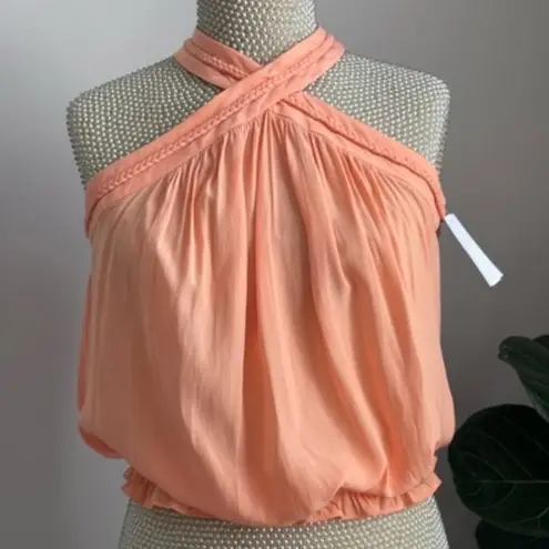 Ramy Brook NWT Cecilia Peach Halter Neck Top Size S/P $285