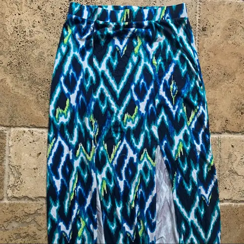 Tart Carmina Maxi Skirt Halo Ikat Mermaid Scale S