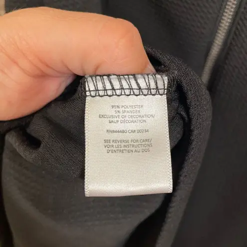 Material Girl  Black Embroidered Lace Halter Neck Flared Mini Dress, Large