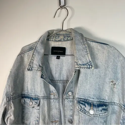 Banana Republic  Light Wash Distressed Denim Jacket