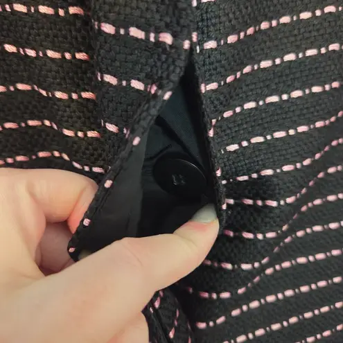 Doncaster Black and Pink Striped Silk Blend Jacket