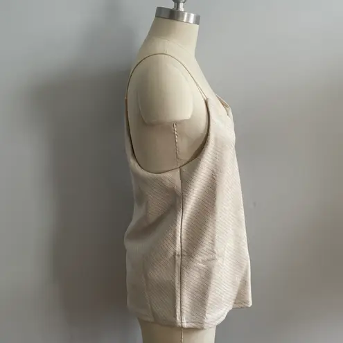 Bishop and Young Womens Micro Stud Faux Suede Cami- Ivory- Size Medium- NWT