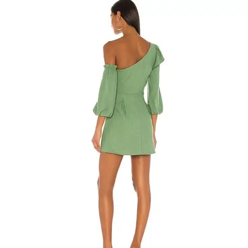 Majorelle Jenni Green One Shoulder Dress XS Revolve