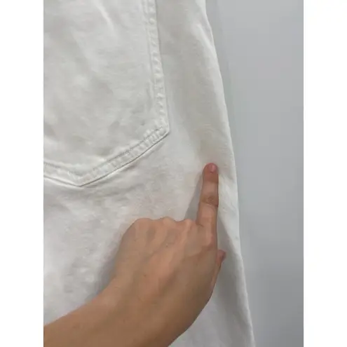 AGOLDE  Riley High Rise Straight Cropped Whip White Denim Jeans Size 32