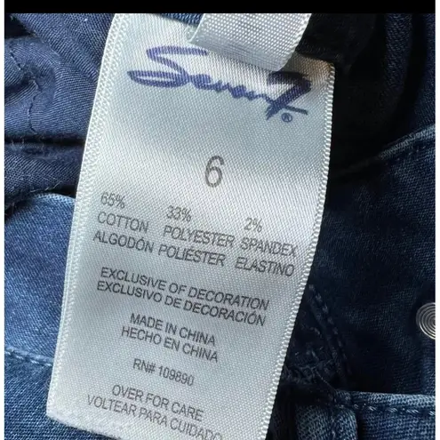 Seven7 Booty Shaper Blue Jeans Womens 6 Denim Stretch Classic Everyday Comfort