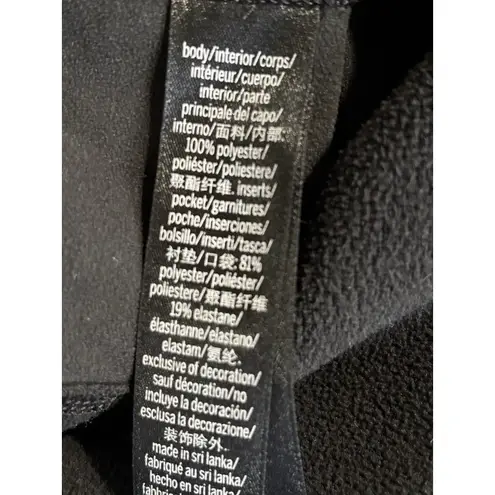 Victoria Sport Athletic Jacket Logo Pockets Full Zip Size S Black Thumb Holes