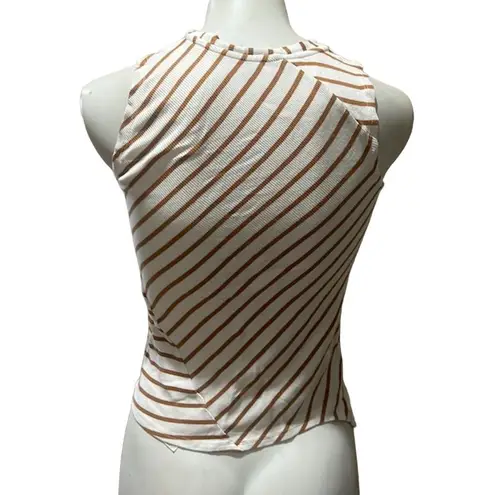 Habitual Women's XS Brown Striped Sleeveless Tank Top Casual