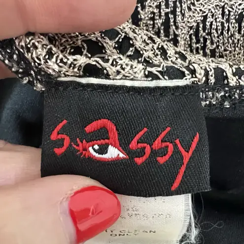 Vintage 90's Y2K L Large Knit Tank Dress Beige Fringe Crochet Whimsigoth Goth Tan