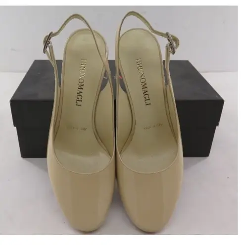 Womens Bruno Magli Sling Back Pump Patent Leather Size 6.5