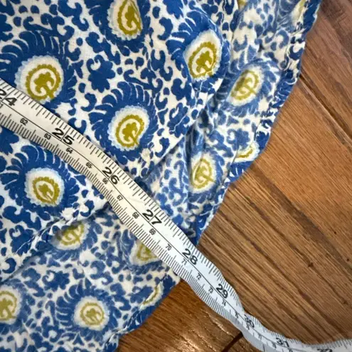 Rockflowerpaper blue block print geometric tunic blouse M Size M