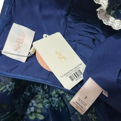 SELKIE The French Puff Corset Dress, Cassiopeia, Small Blue